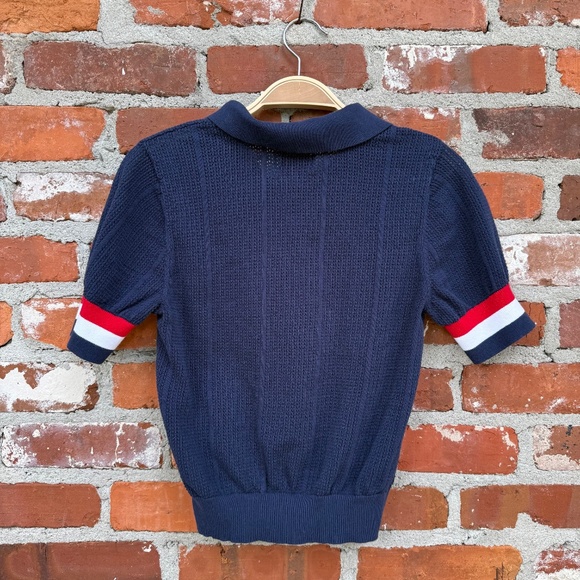 Barstool Golf Ryder Cup Knit Polo Shirt Navy Size Medium - Picture 3 of 6